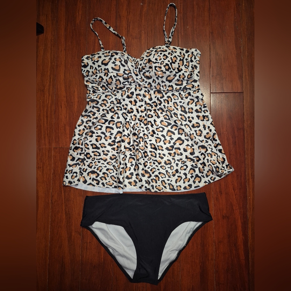 Leopard Print Tankini Set
